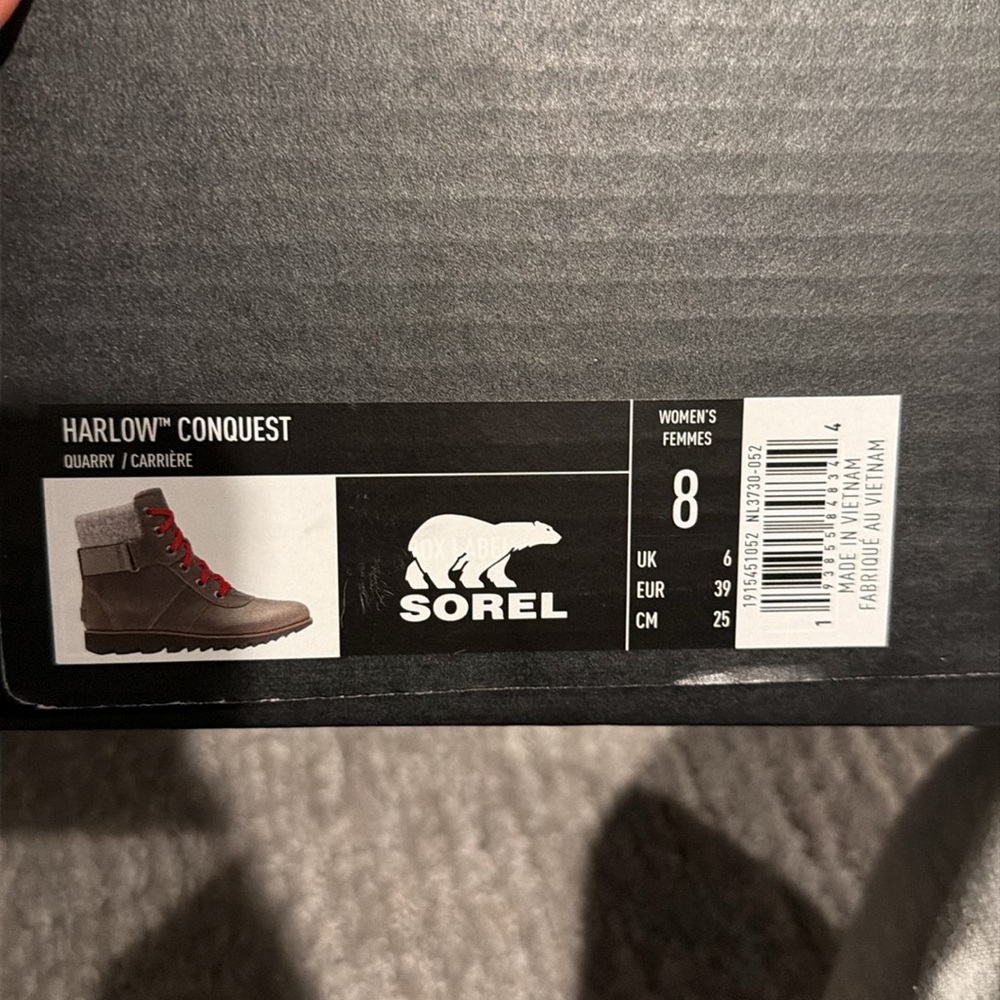 Sorel Harlow Conquest Boot in Quarry, size 8 - Picture 8 of 8